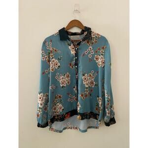 NWT Anthropologie Aldomartins M $140 Dormir Floral Sleep Shirt Buttondown